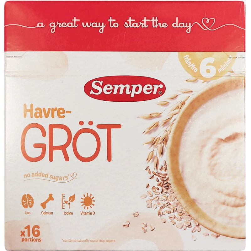 Semper Havregrød 6 måneder 480 g