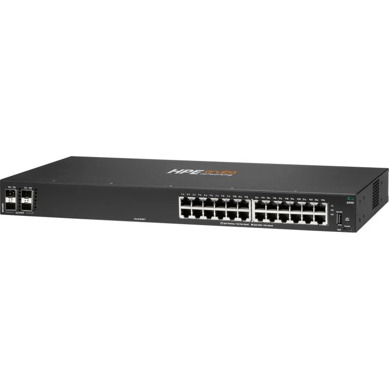 HPE Aruba CX 6000 24p 1G Switch med 4x SFP