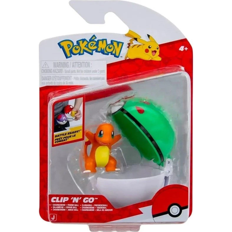 Pokémon Clip N Go Charmander med Friend Ball (PKW4162)