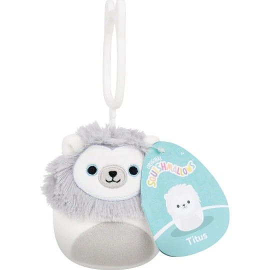 Squishmallows Titus 9 cm Clip-on Plysdyr med Fastgørelsesklips