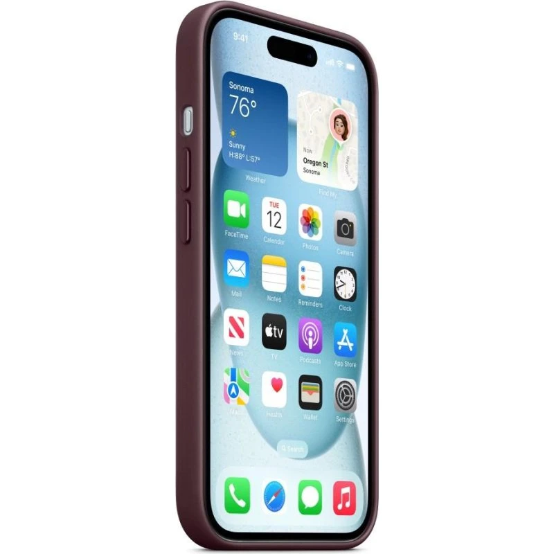 Apple Mobilcover med MagSafe, Mulberry til iPhone 15