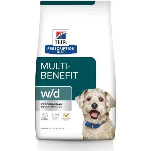 Hill's Prescription Diet w/d Kylling, 10 kg – Vægt- og blodsukkerstøtte for hunde