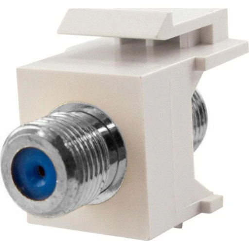 Simply45 F-Connector Keystone, 3GHz, 75 Ohm, hvid