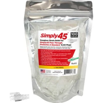 Simply45® Aflaster til RJ45 CAT5/CAT6, 100 stk.