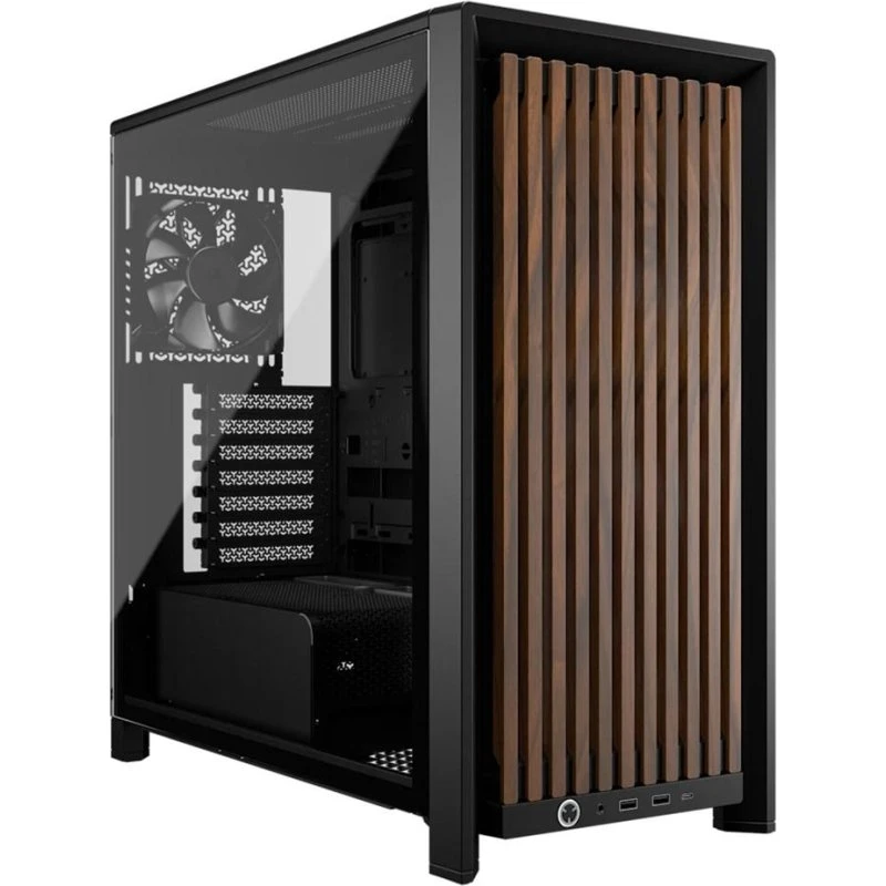 Corsair 4000D RS Wood Midi-tower, sort med træfront