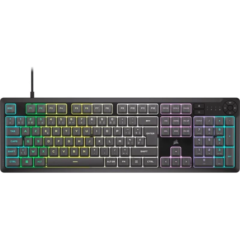 Corsair K55 Core TKL RGB Tastatur, Sort, Nordisk