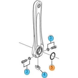 Shimano tætnings- og afstandsskive til krankarm (fx FC7800/6600)
