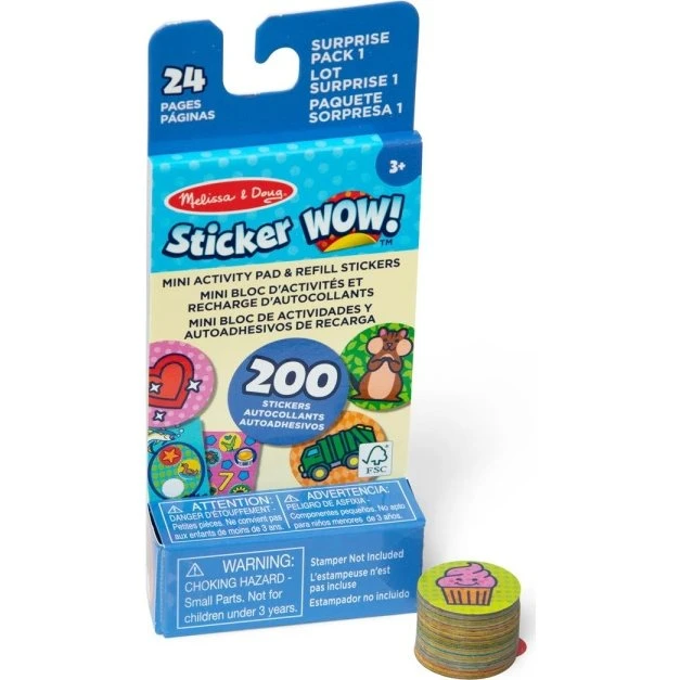 Melissa & Doug Sticker WOW! Mini Aktivitetsblok & Refill-klistermærker: Overraskelsespakke 1