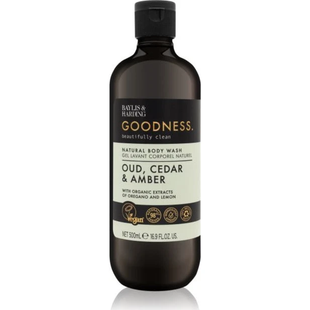 Baylis & Harding Goodness Oud, Cedar & Amber Body Wash 500ml