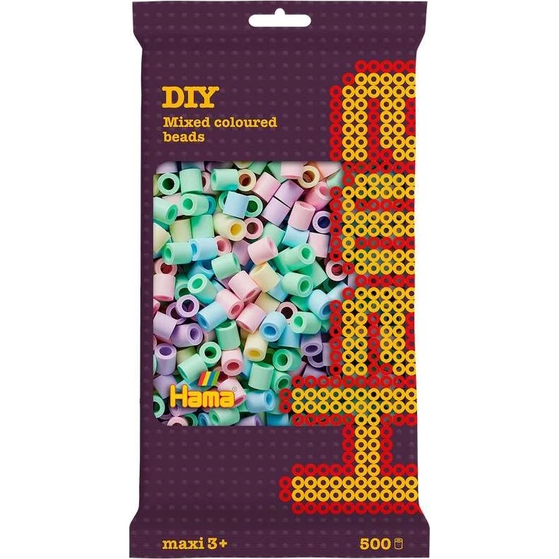 Hama 8474 Maxi Perler 500 Stk. Pastel Mix 52