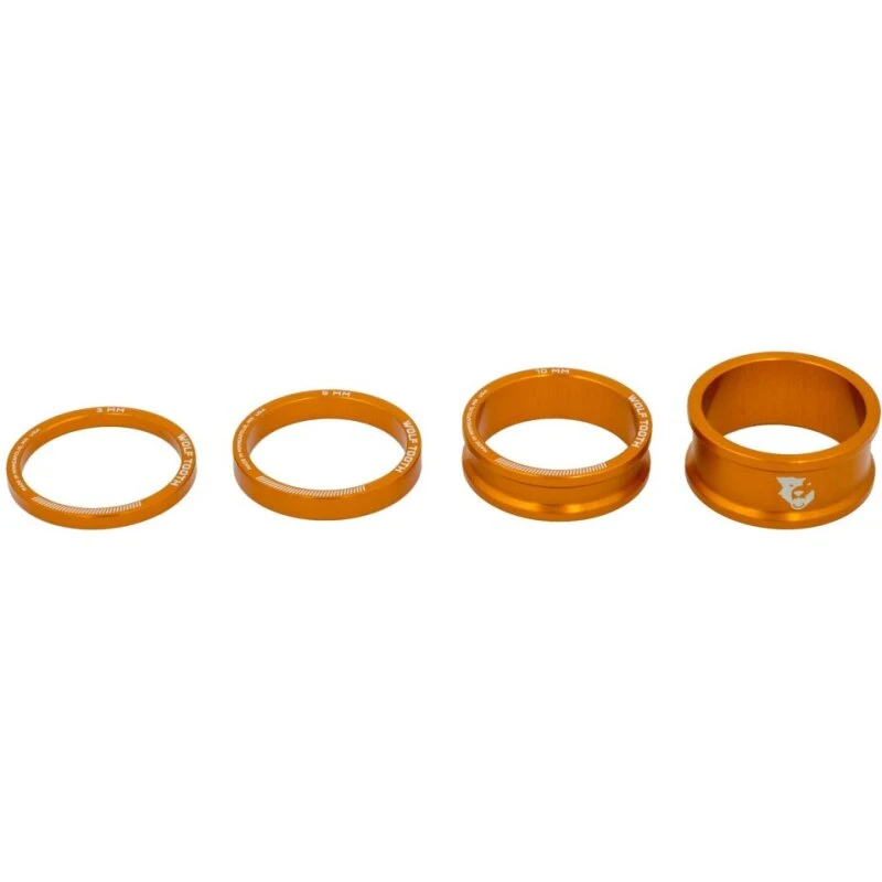 Wolf Tooth Precision Headset Spacer-kit 3/5/10/15 mm, guld