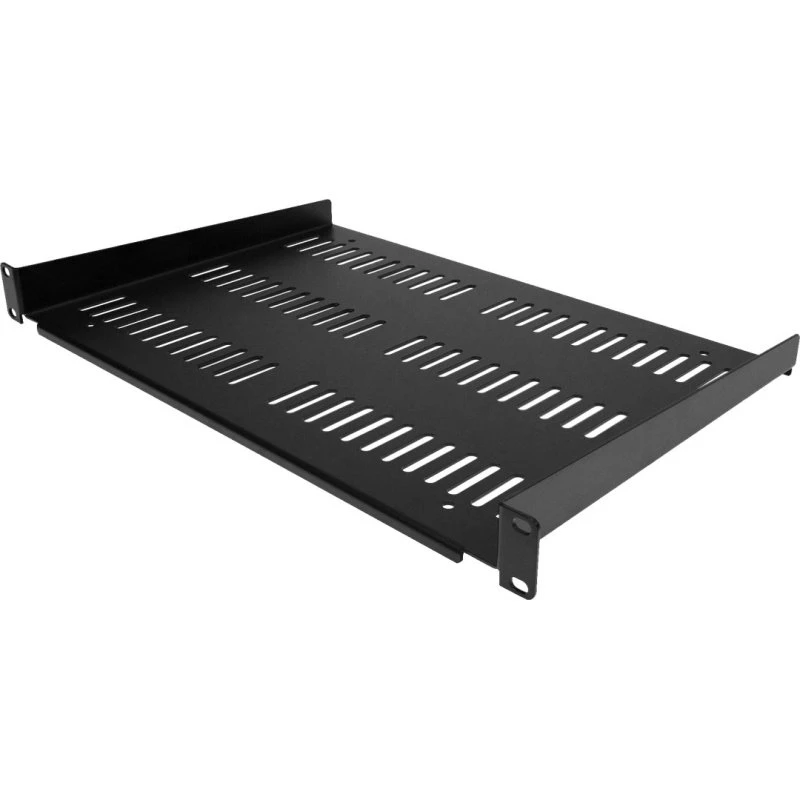 StarTech 1U Vented Rack Shelf - 12in Dyb, 55lbs Kapacitet - Sort