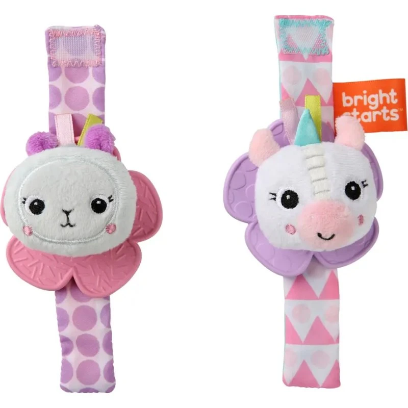 Bright Starts Bide-rangle-armbånd m, enhjørning og lama