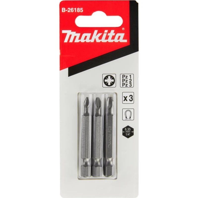 Makita Skruetrækkerbitsæt PZ1-PZ3, 3 stk