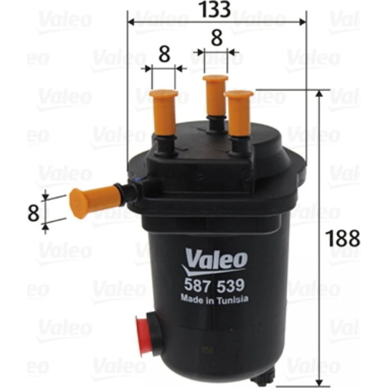 VALEO Brændstofilter 587539 til Renault/Nissan K9K-motorer