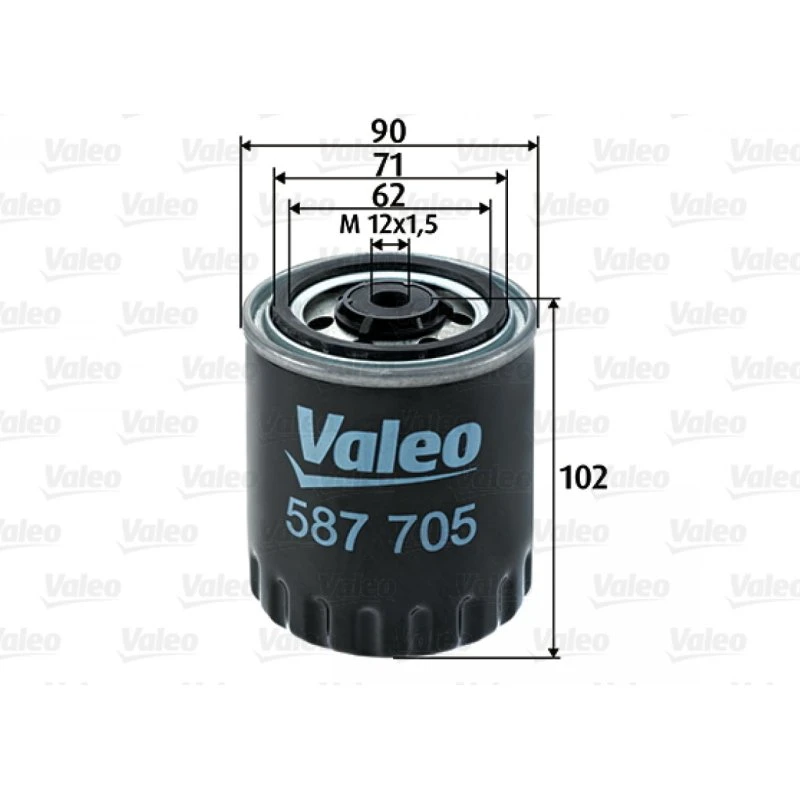 VALEO Brændstoffilter 587705 til Mercedes-Benz, Ssangyong, Daewoo