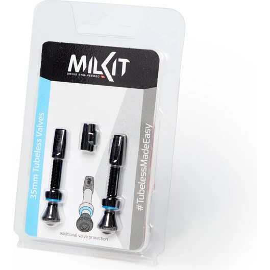 milKit tubeless ventiler, aluminium (2 stk)