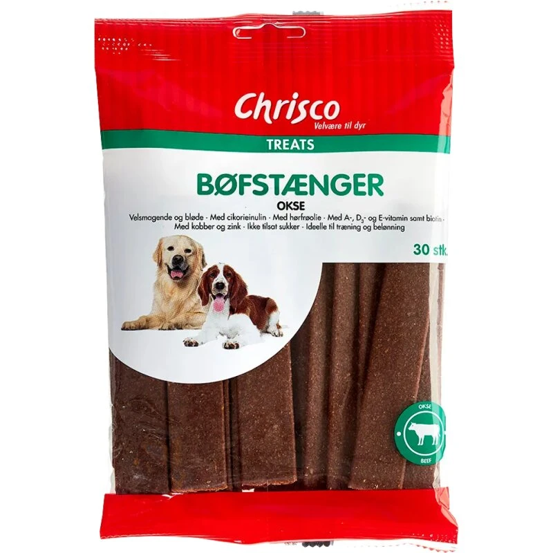 Chrisco Bøfstænger 30-pak (300 g)