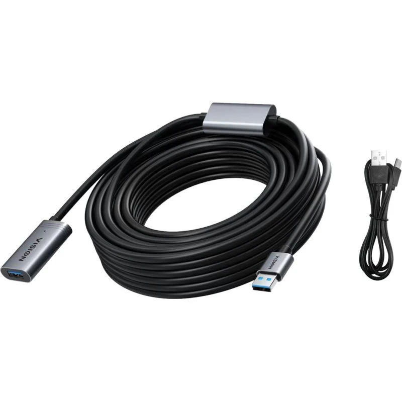 Vision USB 3.0 10 m aktiv forlængerkabel sort