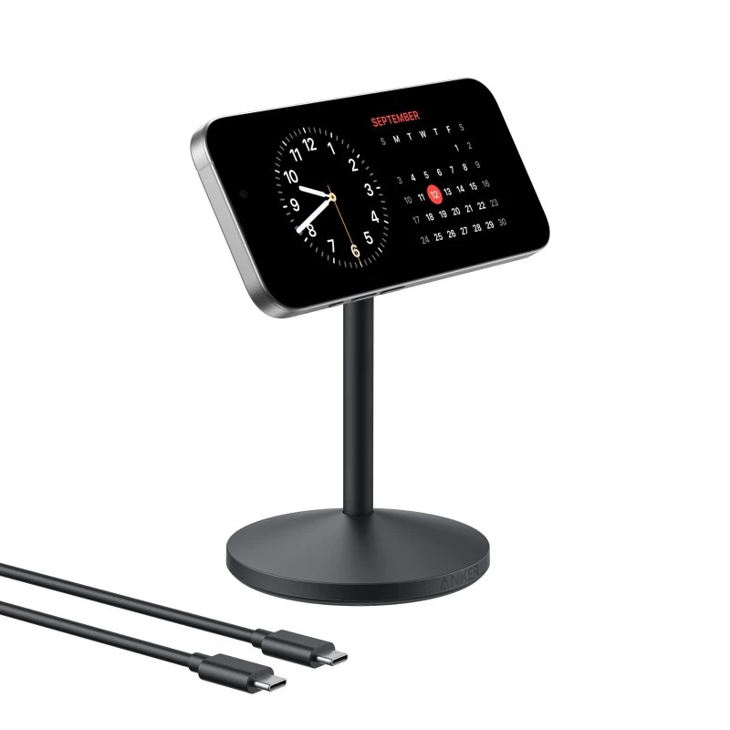 Anker MagGo Trådløs Oplader (Stand) – Sort