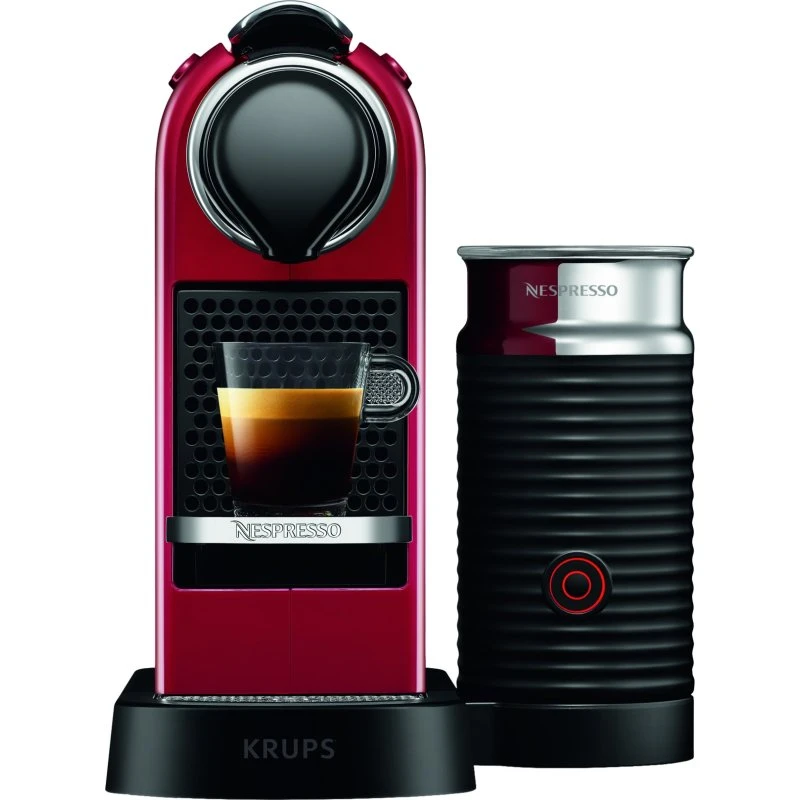 Krups Nespresso CitiZ & Milk XN7615, Kirsebærrød