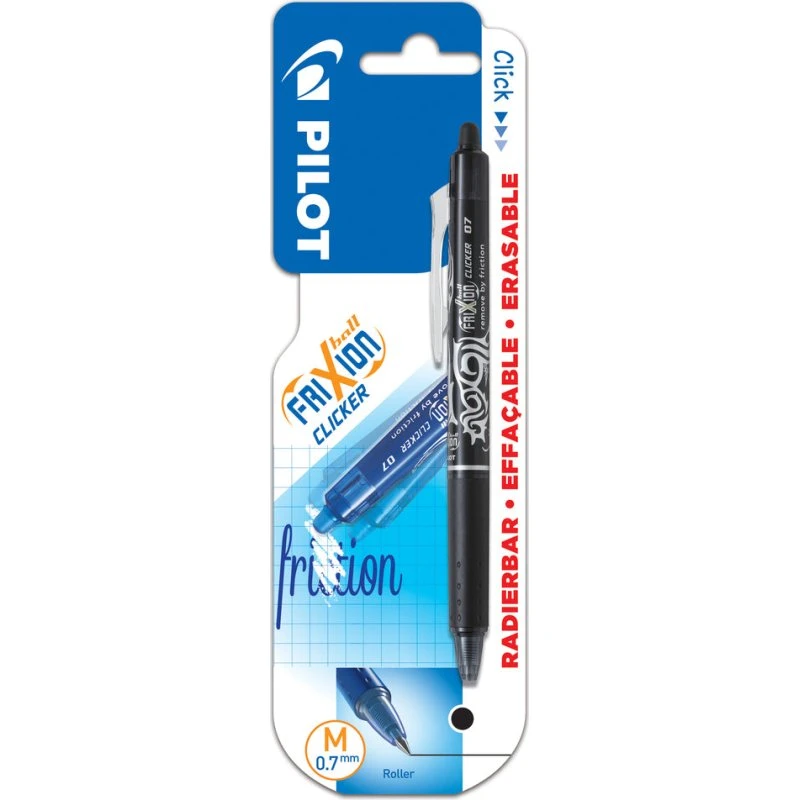 Pilot Frixion Clicker 0,7 mm sort