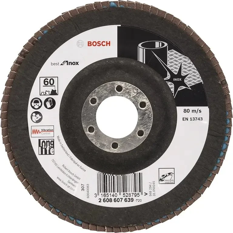 Bosch Lamelslibeskive Ø125x22 Inox K60