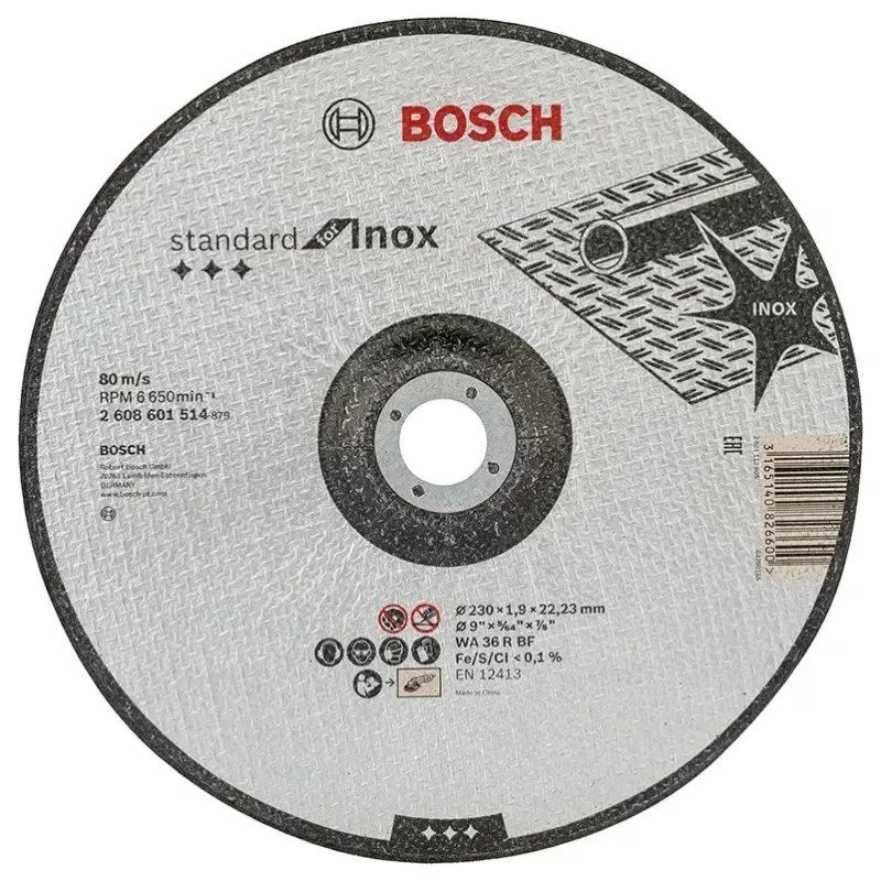 Bosch Skæreskive Inox 230x1,6 mm Krøbbet 2608601514