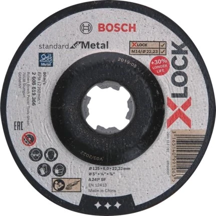 Bosch X-LOCK Slibeskive 125 mm 22,23 mm (1 stk)