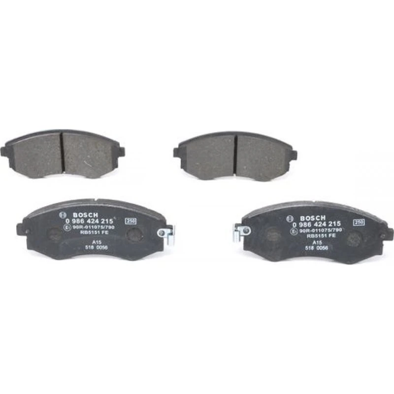 BOSCH Bremseklodser 0 986 424 215 for Hyundai, Kia, Nissan