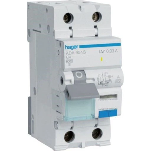 Hager ADA954G HPFI Kombiafbryder C 1P+0 4A