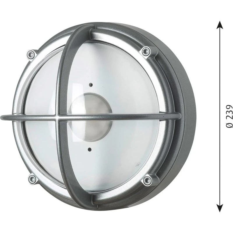 Louis Poulsen Skot LED-væglampe, klar aluminium, 3000K, IP66