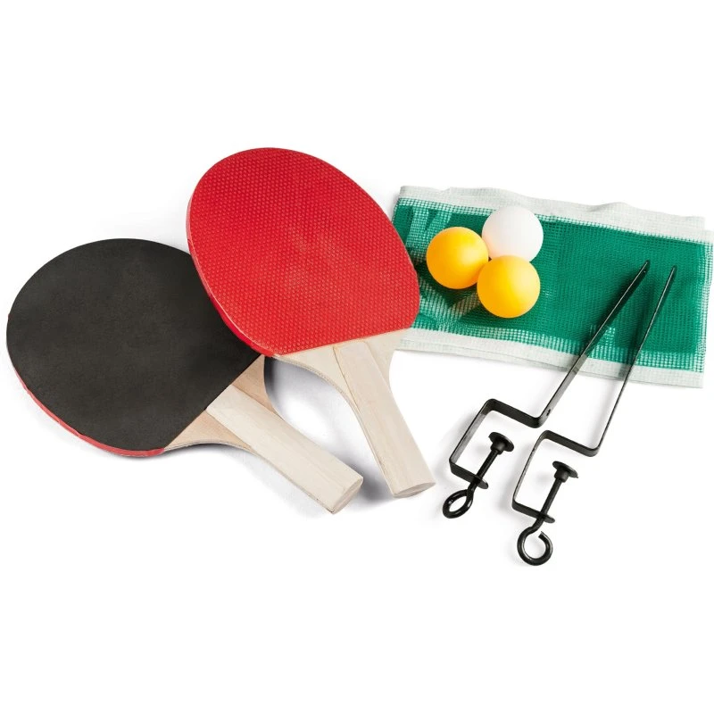 Vini Sport Bordtennissæt – 2 Bat, 3 Bolde, Metalnet, Sort