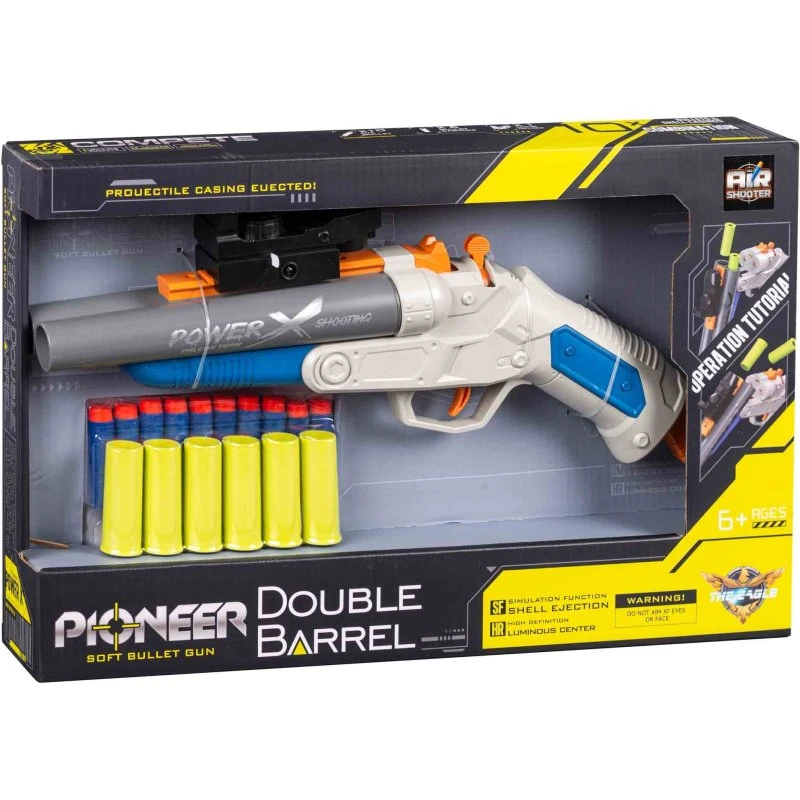 Pioneer Dobbeltløbet Softbullet Gevær 37 cm