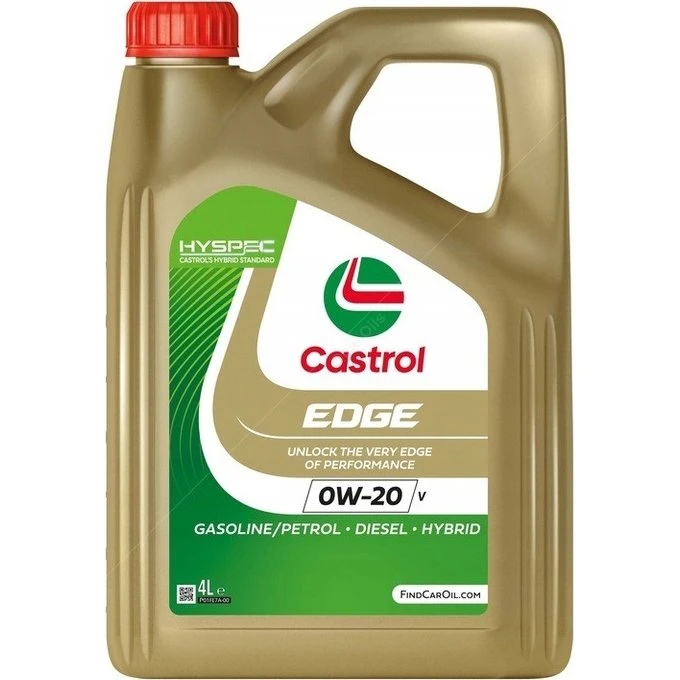 Castrol Edge 0W-20 4 l fuldsyntetisk, ACEA C5, for Hyundai, Kia, Toyota