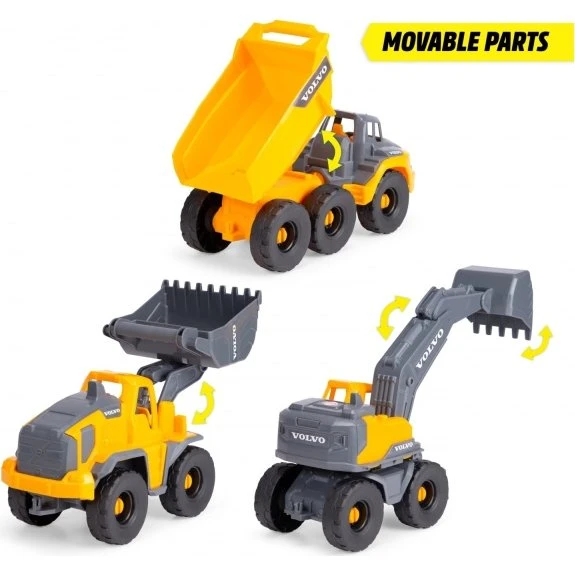 Dickie Toys Volvo On Site Work Force 26 cm, gul/grøn