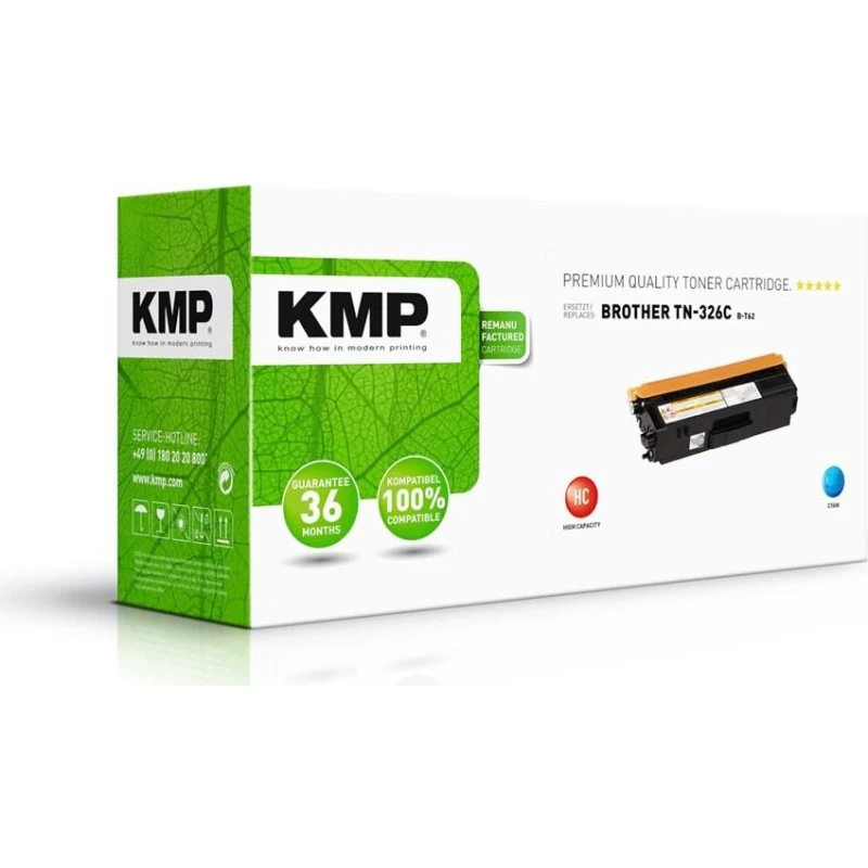 KMP B-T62 Cyan, 3.500 sider, remanufactured