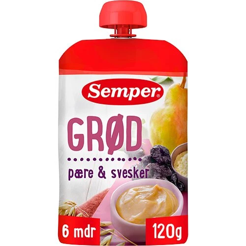 Semper Grød Pære & Svesker 6M 120 g