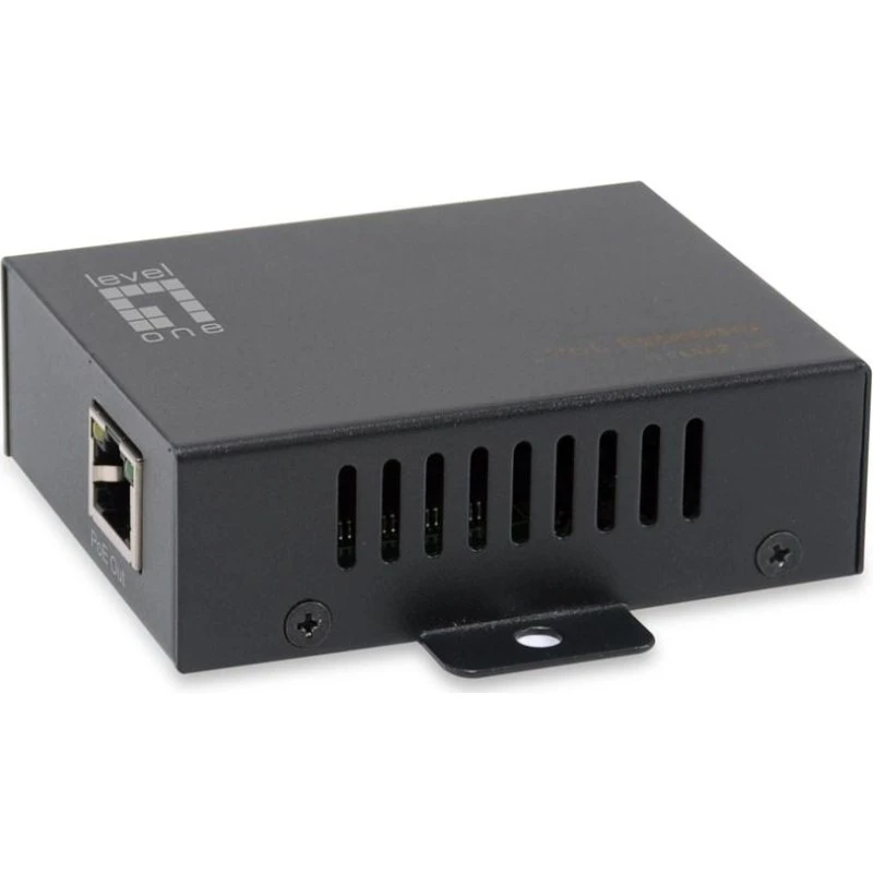LevelOne POR-0111 1-port RJ-45 Gigabit PoE-repeater, sort
