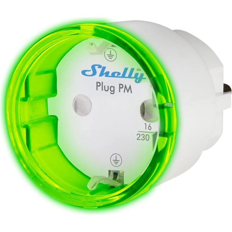 Shelly Plug PM Gen3 Hvid – Smart Energimålerstik med Wi-Fi & Bluetooth