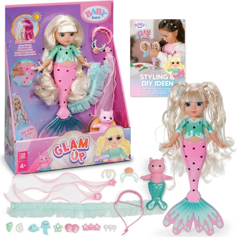 Baby Born Glam Up Sparkle Havfrue Dukke 28 cm