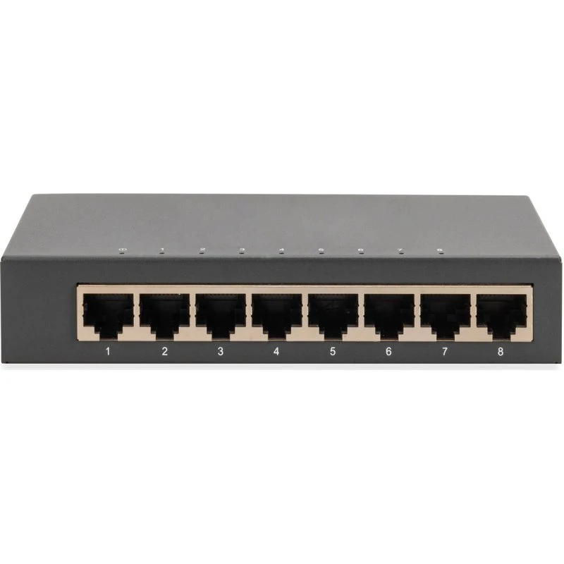 DIGITUS 8-port Gigabit switch, metalhus, unmanaged