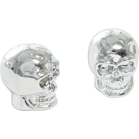 Contec Skull ventilhætter krom (plast) - 2 stk