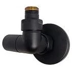 Kriss Corner ventilsæt 1/2" vinkelløbende matsort (med flange)