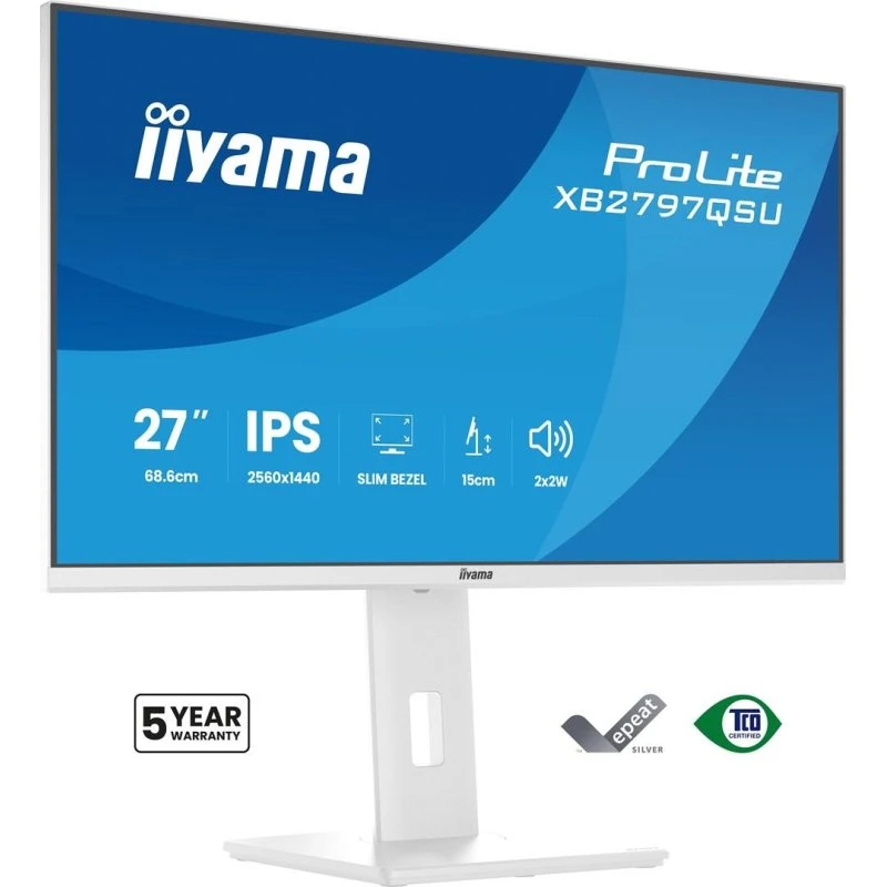 iiyama ProLite XB2797QSU-W1 27" IPS QHD hvid