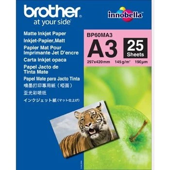 Brother BP60MA3 A3 Mat Ink-Jet Papir 145 g/m² (25 ark)