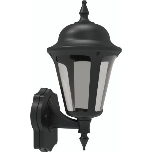 4lite Lantern Udendørs Væglampe, Sort, Robust Polycarbonat