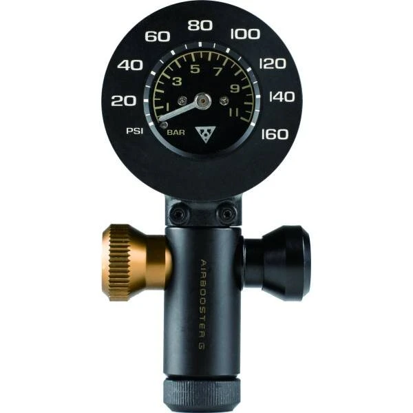 TOPEAK AirBooster G+ CO2-adapter med trykmåler - sort