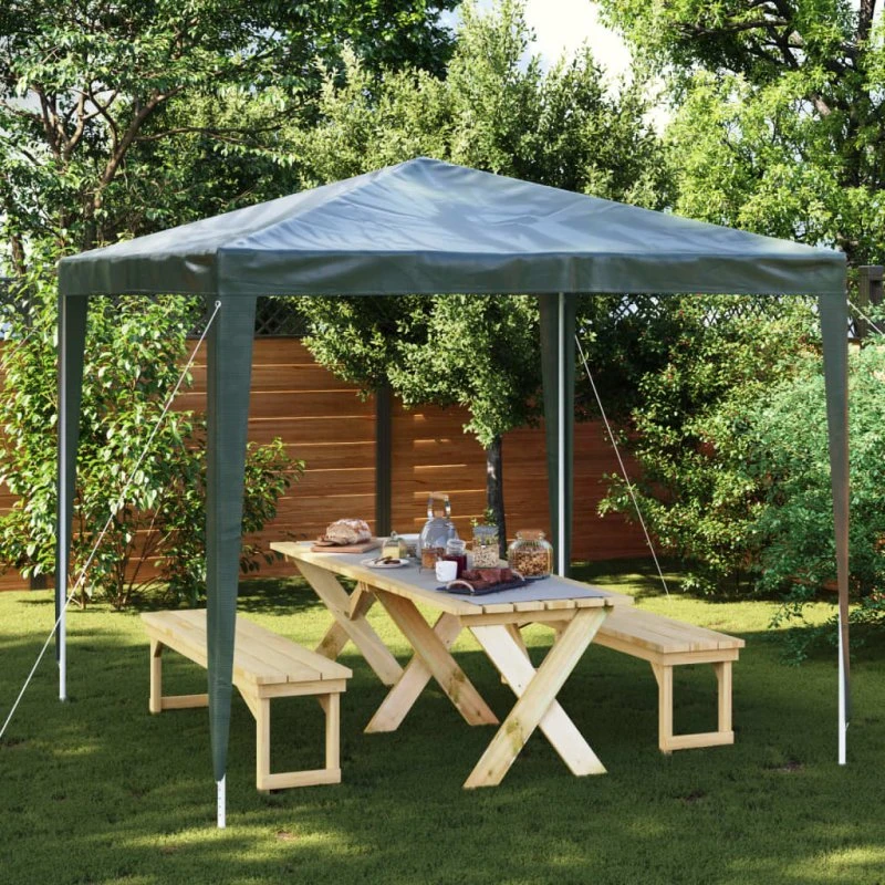 vidaXL Festtelt 2,5x2,5 m grøn 90 g/m²