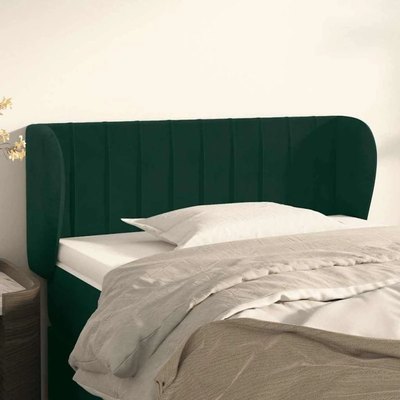 vidaXL Sengegavl med Kanter 103x23x78/88 cm, Mørkegrøn